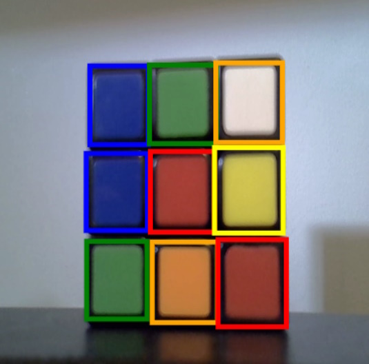 Detect rubik with marks